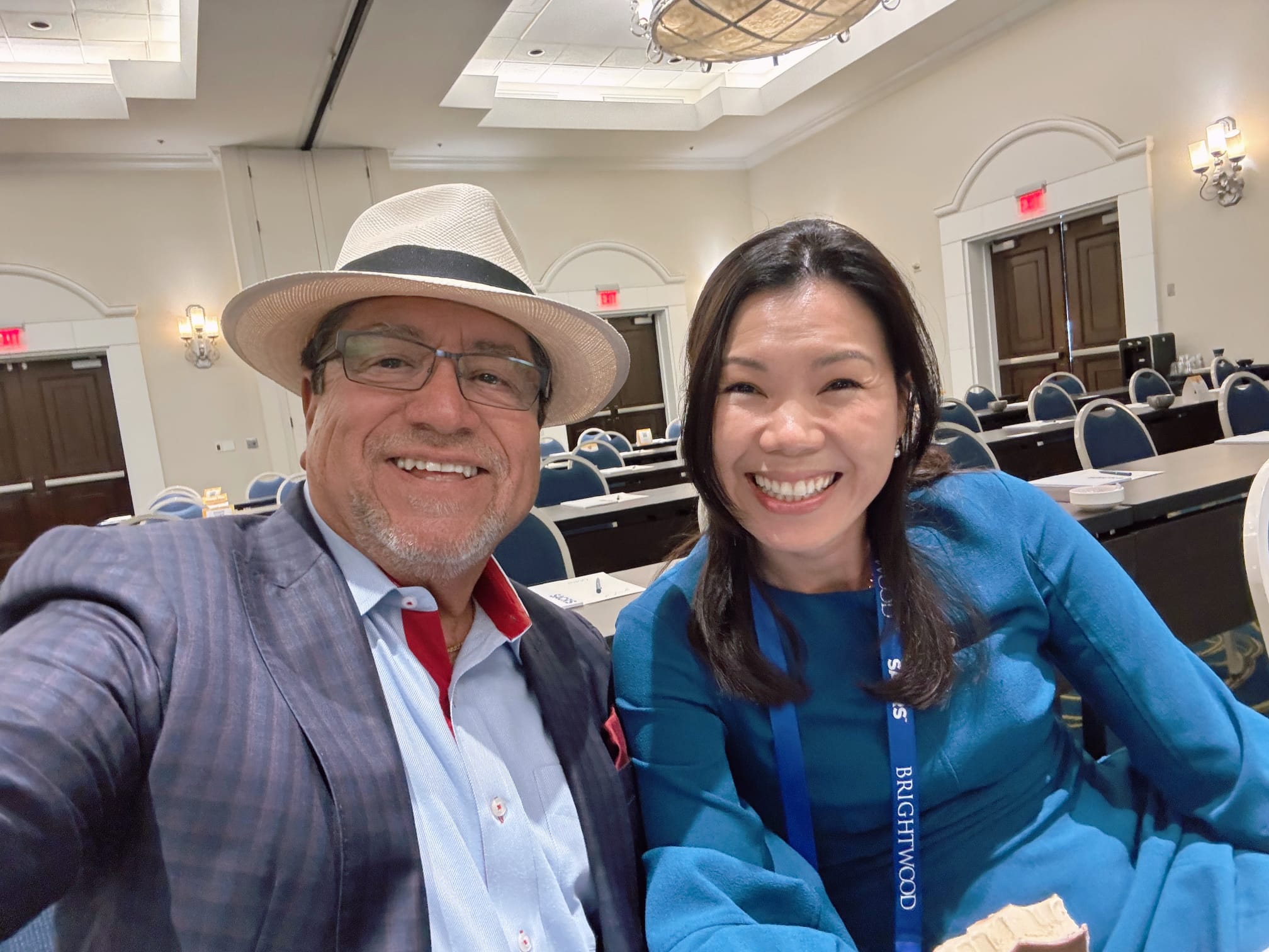 Nicole Mi with her mentor Herman Santos